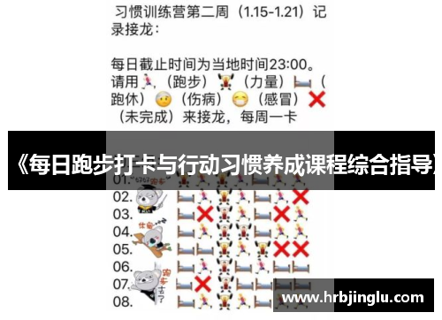 《每日跑步打卡与行动习惯养成课程综合指导》
